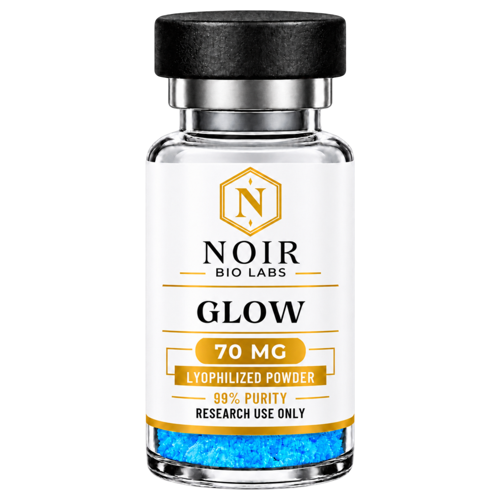 GLOW 70mg Noir Bio Labs research vial